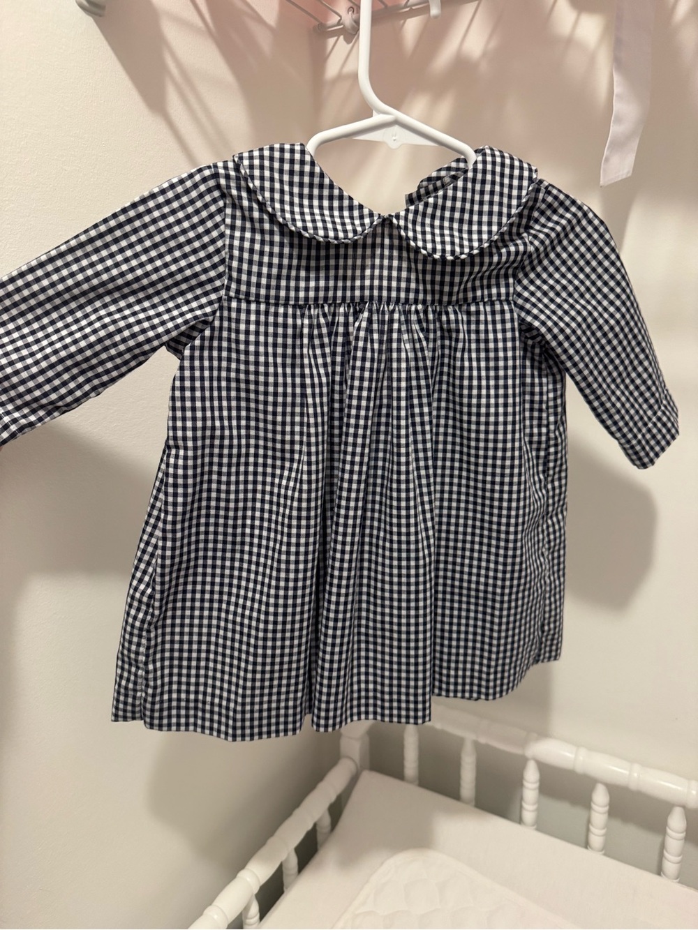 Little English Navy Gingham Peter Pan Collar Dress